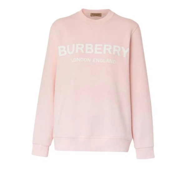 Burberry Light Pink Logo Sweatshirt - Women xl